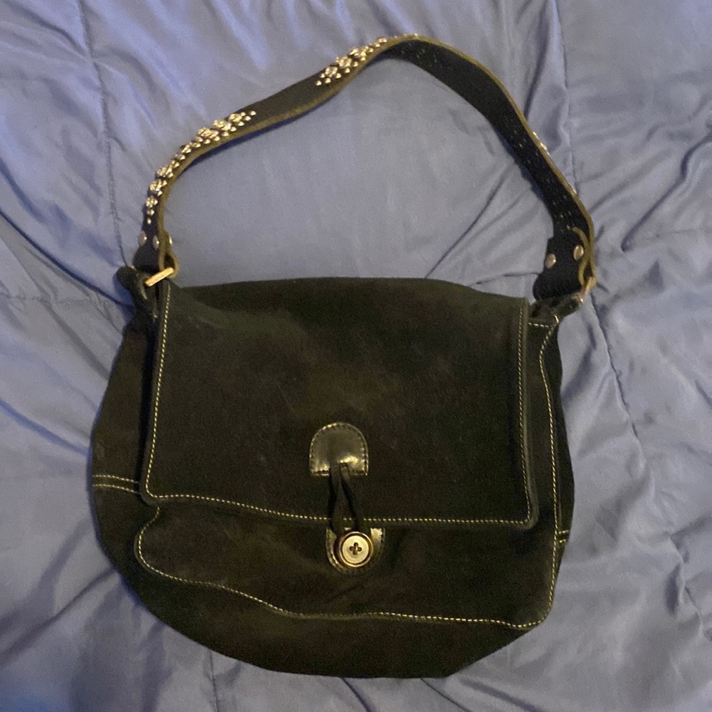 Black Suede Tylie Malibu Purse